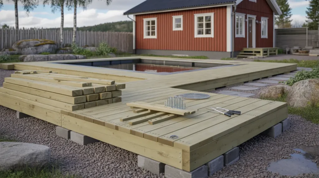 bygga altan poold ck regler dimensioner materialval och kostnad fr n f rsta plinten till sista trallen