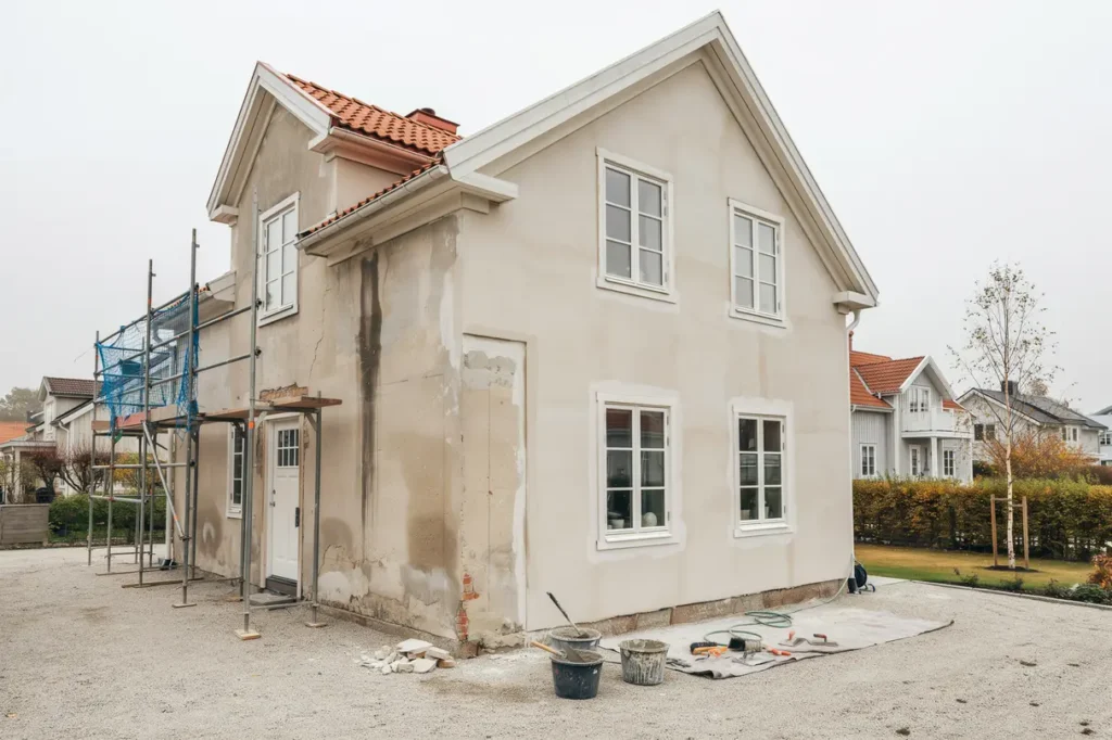putsa om fasaden p huset materialval arbetsg ng och kostnad att r kna med
