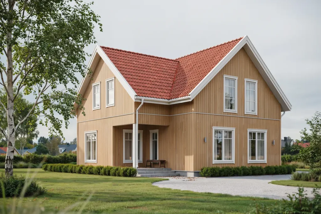 renovering av tr fasad och m lning av villa i borgeby
